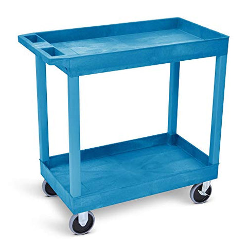 32 in. x 18 in. Tub Cart - Two Shelves - Blue