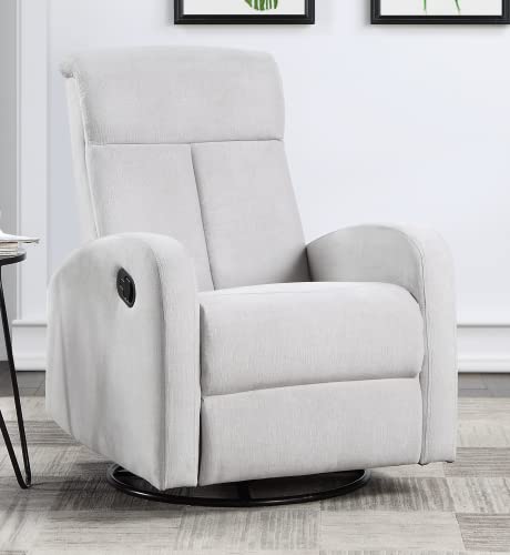 AFG Baby Furniture Amber Swivel Glider Recliner, Gray