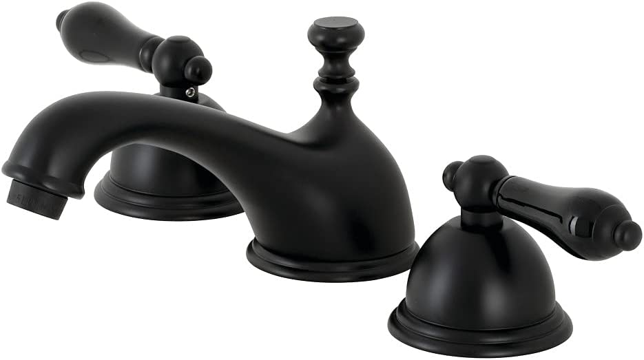 Kingston Brass KS3960PKL Duchess Widespread Bathroom Faucet, Matte Black