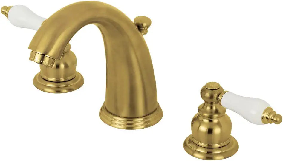 Kingston Brass KB987PLSB Victorian 2-Handle 8 in. Widespread Bathroom Faucet, Brushed Brass