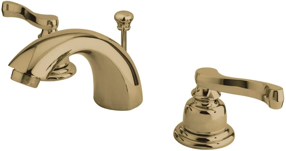 Kingston Brass KB8954FL Royale Mini-Widespread Bathroom Faucet, Polished Chrome/Polished Brass