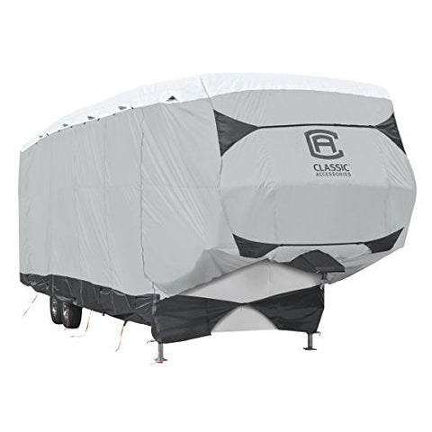 Classic Accessories Over Drive SkyShield Deluxe 5th Wheel Trailer Cover, Fits 41&#39; - 44&#39; Trailers - Water Repellent RV Cover (80-367-102001-EX)
