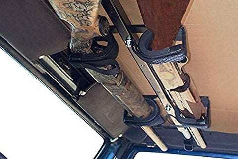 Quick-Draw Overhead Gun Rack for Tactical Weapons-JEEP ( 42-48 rollbar width)