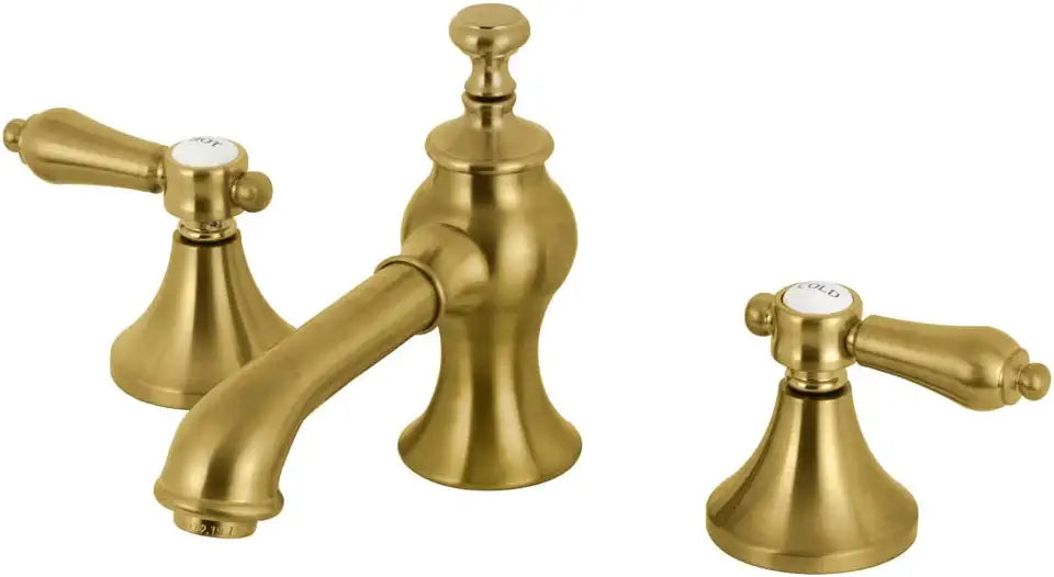 Kingston Brass KC7067BAL Heirloom 8 in. Widespread Bathroom Faucet, Brushed Brass