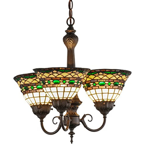 20 inches W Tiffany Roman 3 LT Chandelier