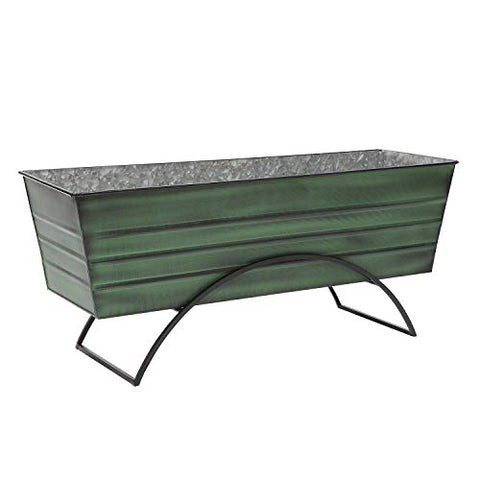 Achla Designs VFB-06-S Odette Large Green Flower Window Box with Stand