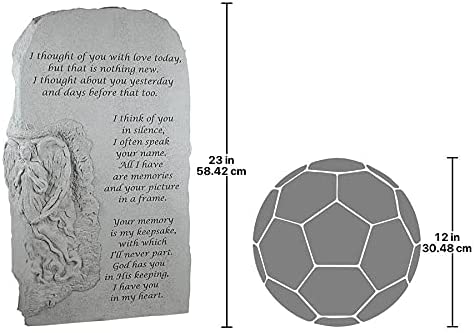 Design Toscano I Thought of You with Love: Angel Cast Stone Memorial Garden Marker
