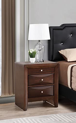 Marilla 3-Drawer Cappuccino Nightstand (28 in. H x 17 in. W x 23 in. D)