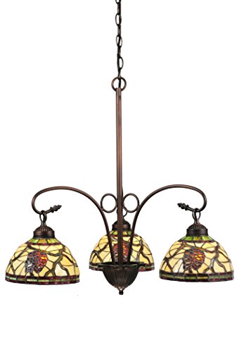 28Inch Wide Pinecone 3 LT Chandelier