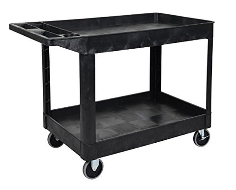 Two-Shelf Heavy-Duty Utility Cart - Black