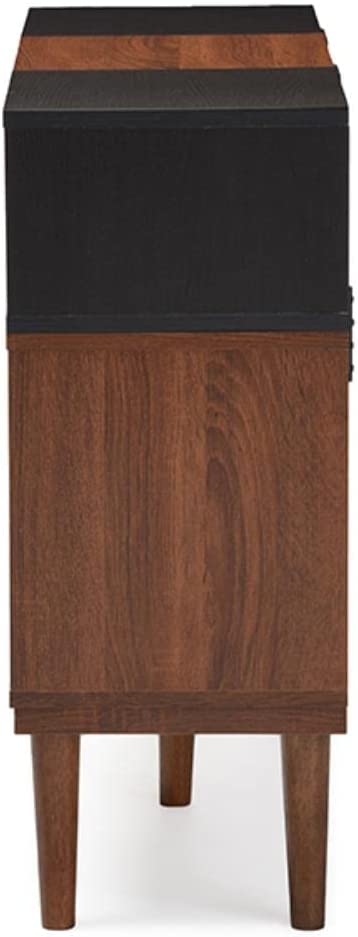 Baxton Studio FP-6794-Oak/Espresso Cabinet, 28.86&#34; x 39.55&#34; x 11.7&#34;, Espresso