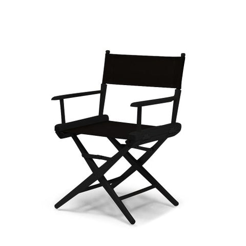 Telescope Casual World Famous Dining Height Director Chair With Walnut Stain Finish and Brown Fabric