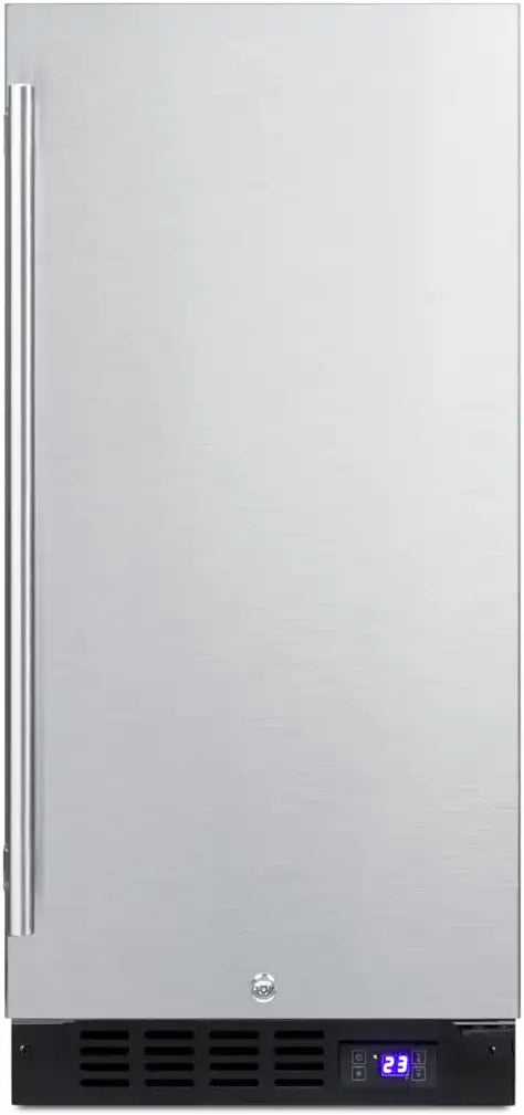 Summit SCFF1533BSS Cabinet Freezer with 2.45 cu. ft. Total Capacity Frost Free Operation Adjustable Chrome Shelves Sabbath Mode Setting and 100% CFC Free in Stainless Steel (Right Hinge