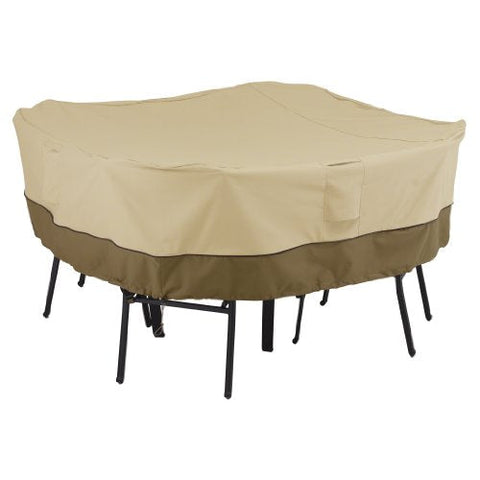 Classic Accessories Veranda Water-Resistant 66 Inch Square Patio Table &amp; Chair Set Cover