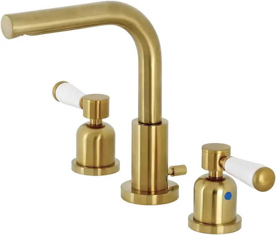 Kingston Brass FSC8959DPL Paris Widespread Bathroom Faucet, 5-3/8 Inch in Spout Reach, Polished Nickel