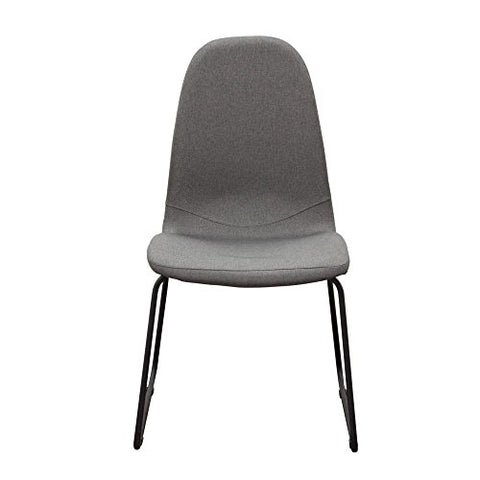 Set of (2) Finn Dining Chairs in Grey Fabric with Metal Leg by Diamond Sofa