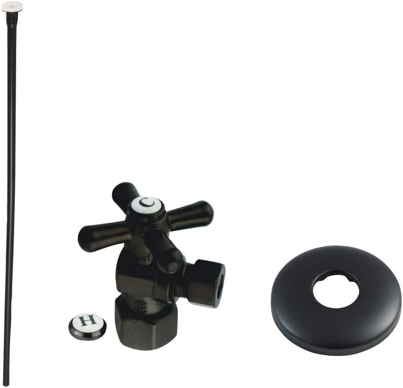 Kingston Brass KTK100MBP Trimscape Toilet Supply Kit, Matte Black