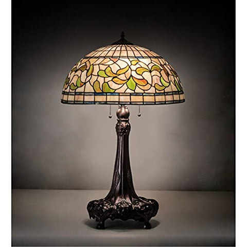 31Inch High Tiffany Turning Leaf Table Lamp