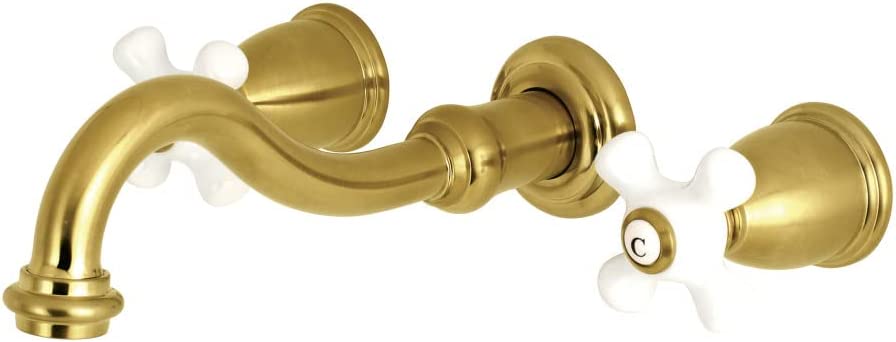 Kingston Brass KS3027PX Restoration Tub Faucet, Brushed Brass