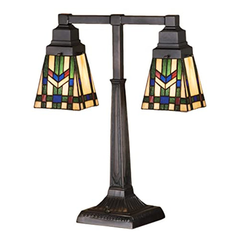 19.5InchH Prairie Wheat 2 Arm Desk Lamp