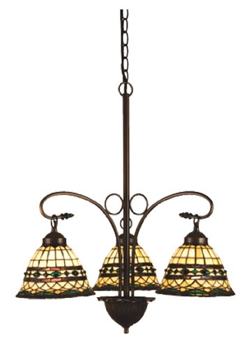 24InchW Tiffany Roman 3 LT Chandelier.613