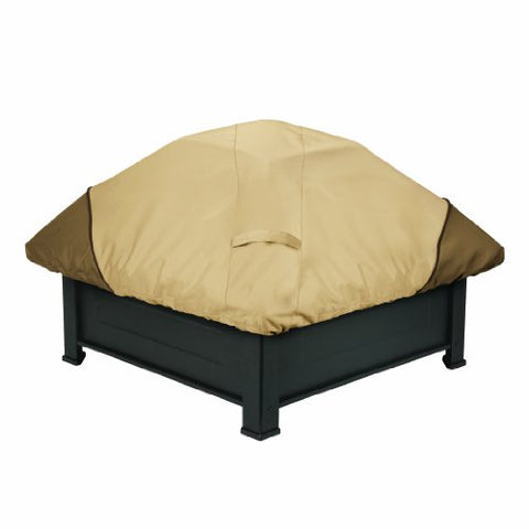 Classic Accessories Veranda Water-Resistant 40 Inch Square Fire Pit Cover, Outdoor Firepit Cover