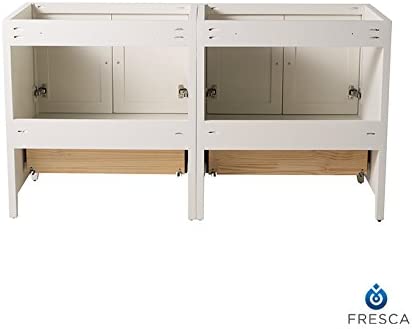 Fresca Oxford 59 inch Antique White Traditional Double Sink Bathroom Cabinets