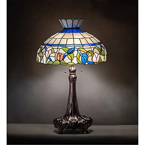 33Inch High Rose Vine Table Lamp