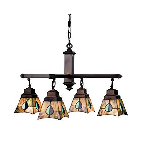 26InchW Mackintosh Leaf 4 LT Chandelier.609