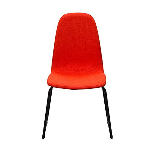 Set of (2) Finn Dining Chairs in Coral Fabric with Metal Leg by Diamond Sofa