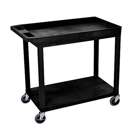 32 in. x 18 in. Cart - One Tub/One Flat Shelf - Black