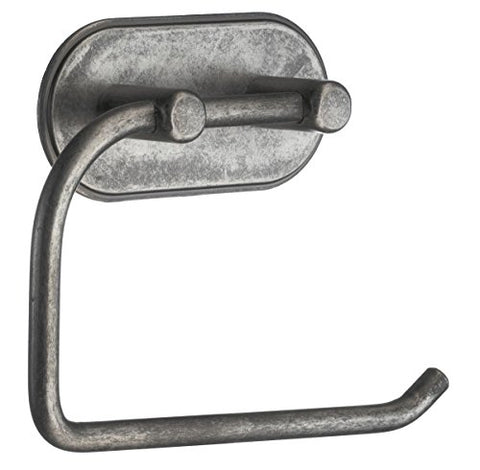 SELFAD-HESIVE TOILET ROLL HOLDER PEWTER
