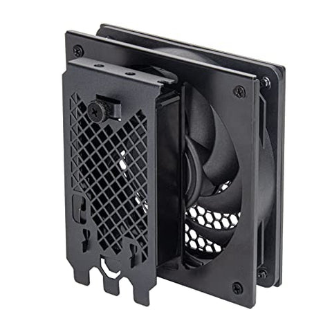 External PCI slot bracket for system cooling solution with 120mm black fan 4pin PWM cable