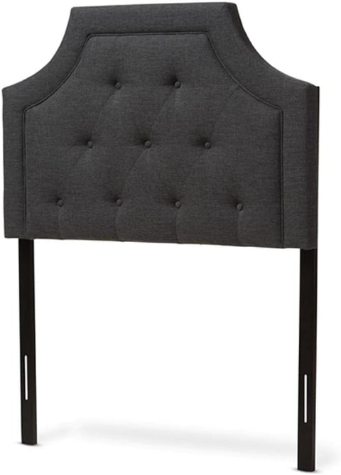 Baxton Studio Mars Modern and Contemporary Dark Grey Fabric Twin Size Headboard