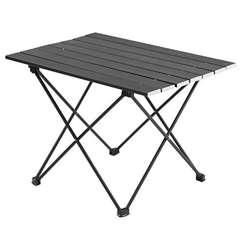 EchoSmile Portable Camping Tables with Aluminum Table Top, Folding Table in a Bag for Picnic, Camp, Beach, Boat