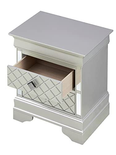 Verona 2-Drawer Champagne Nightstand (24 in. H x 16 in. W x 21 in. D)