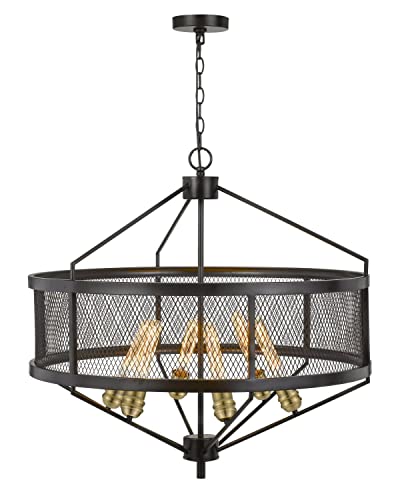 60W X 6 Halle Metal Chandelier (Edison Bulbs Are Not included)