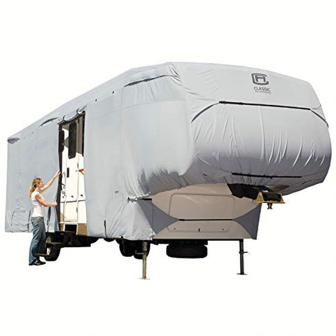 Classic Accessories Over Drive PermaPRO Extra Tall 5th Wheel Trailer Cover, Fits 37&#39; - 41&#39; RVs