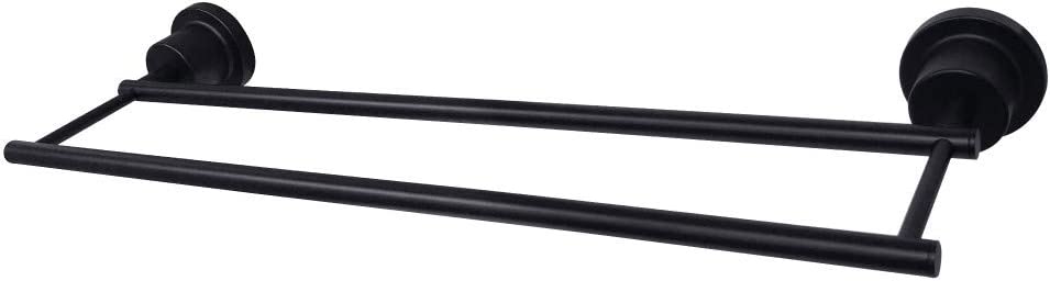 Kingston Brass BAH821318MB Concord Dual Towel Bar, Matte Black