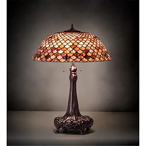 31Inch High Fishscale Table Lamp