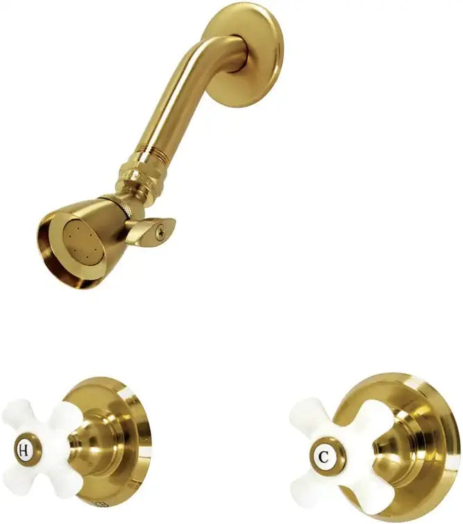 Kingston Brass KB247PXSO Victorian Tub &amp; Shower Faucet, Shower Only, Brushed Brass