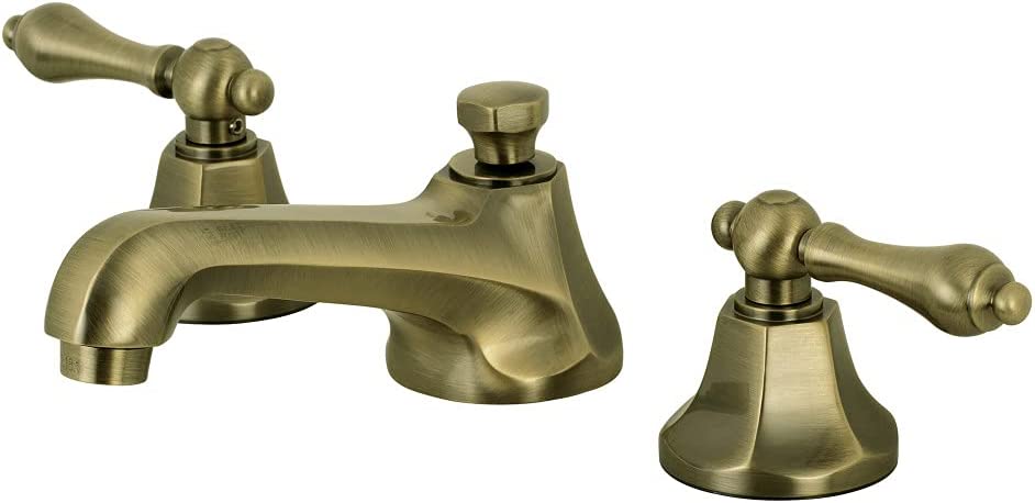 Kingston Brass KS4463AL 8&#34; Widespread Bathroom Faucet, Antique Brass