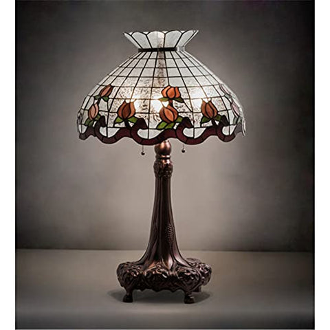 33Inch High Roseborder Table Lamp