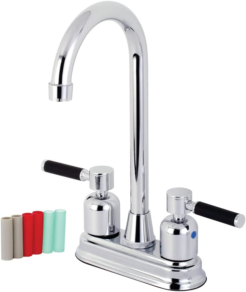 Kingston Brass KB8491DKL Kaiser Bar Faucet, Polished Chrome