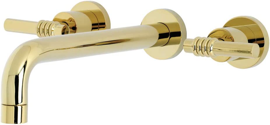 Kingston Brass KS8022ML Milano Tub Faucet, Polished Brass