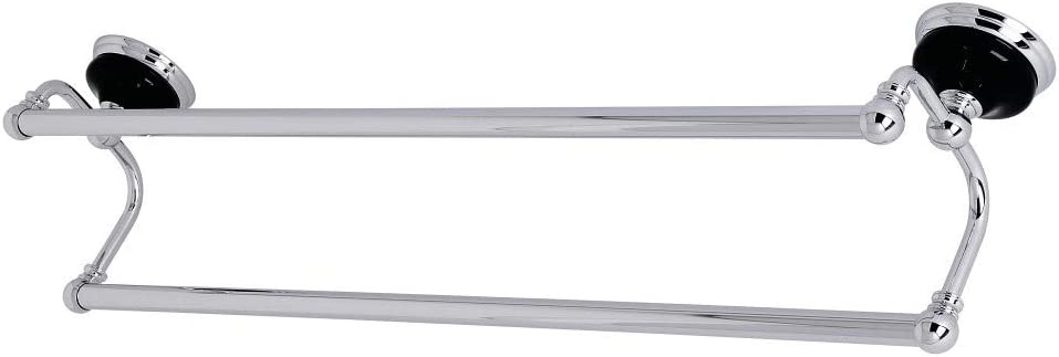 Kingston Brass BA9113C Water Onyx Dual Towel Bar, Polished Chrome