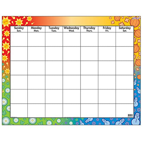 Trend Large Wipe-Off Blank Calendar Chart (TEPT1170)