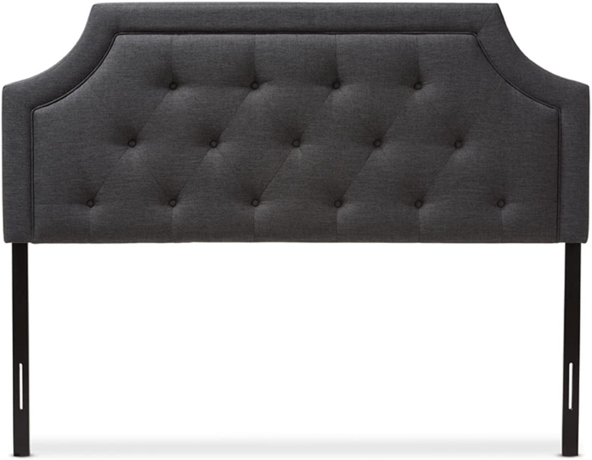 Baxton Studio Mars Modern and Contemporary Dark Grey Fabric King Size Headboard