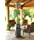 Hiland HLDS01-WCBT 48,000 BTU Propane Patio Heater w/Wheels and Table, Large, Hammered Silver