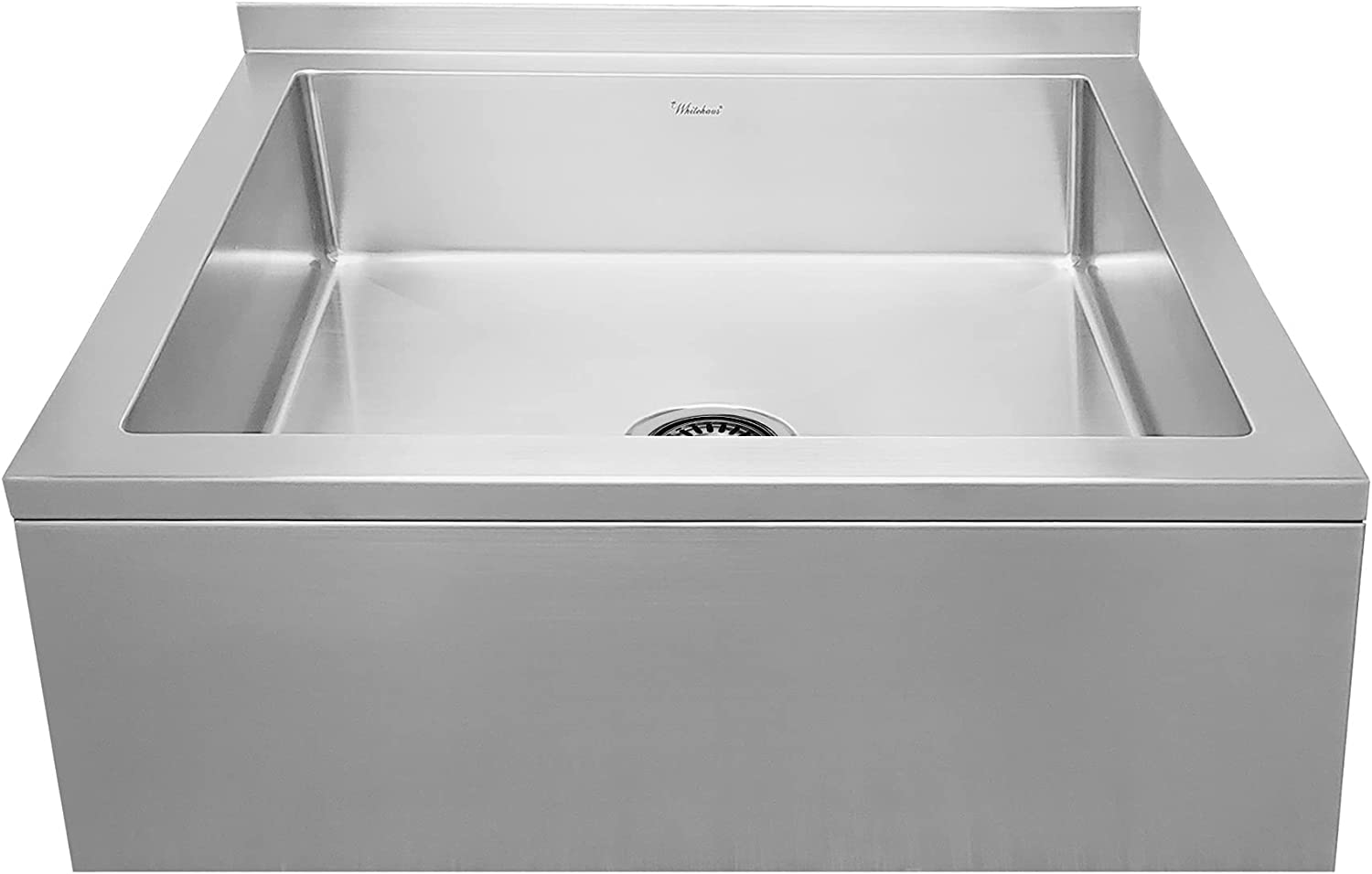 Whitehaus WHMS2424 Noah&#39;s Collection Mop Sink, Brushed Stainless Steel